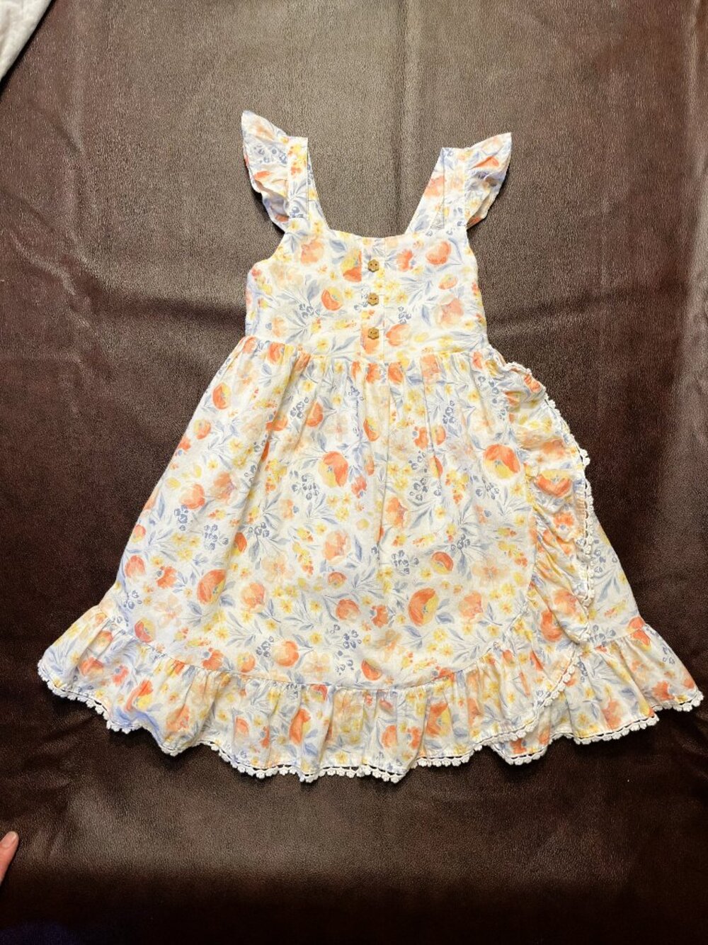 Tommy Bahama Yellow/ Peach/Blue Floral Print Dress Size 2